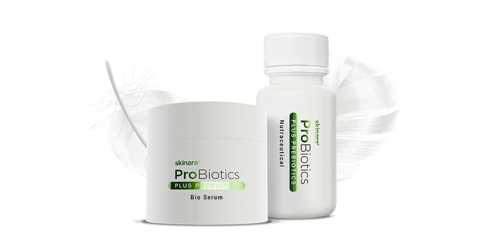 Bio serum with probiotics and nutraceutical package two products for sensitive skin