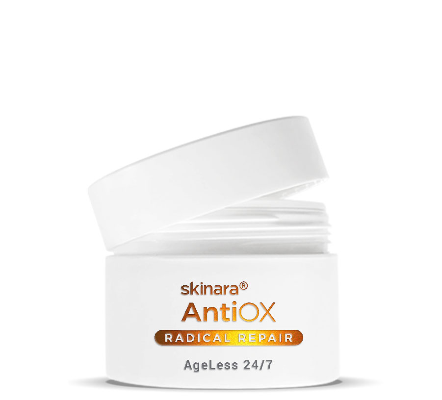 Ageless antioxidants skincare jar pump bottle